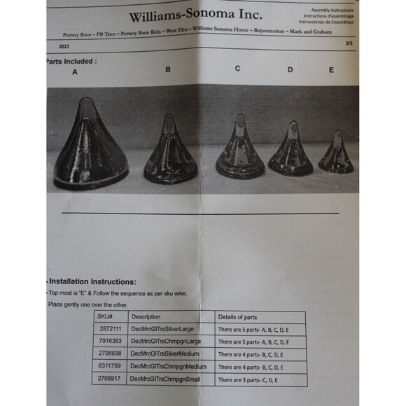 2 set Williams Sonoma West Elm decorative mercury Glass Christmas trees Ornament - Picture 7 of 16